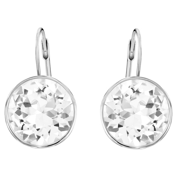 swarovski bella pierced earrings white rhodium plated swarovski 883551