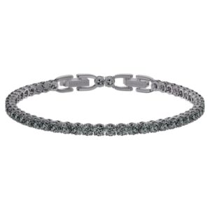 swarovski tennis deluxe bracelet gray ruthenium plated swarovski 5514655