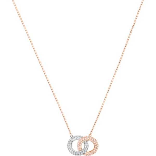 Stone Necklace, Multi-colored, Rose-gold tone plated
