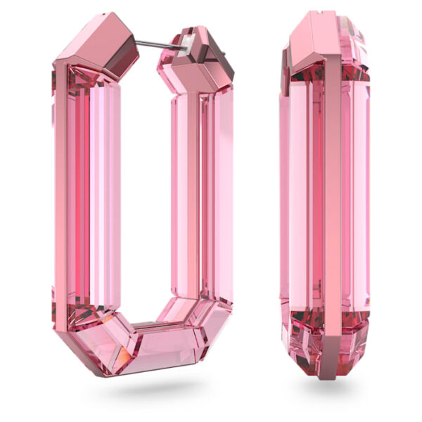 lucent hoop earrings pink swarovski 5600786