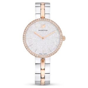 Swarovski ρολόι cosmopolitan eλβετικής κατασκευής μεταλλικό μπρασελέ λευκό φινίρισμα από διάφορα μέταλλα swarovski 5644081