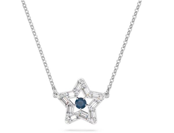 Swarovski stella pendant mixed cuts star blue rhodium plated swarovski 5639186 (1)