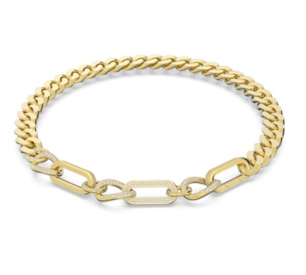 Swarovski dextera necklace statement mixed links white gold tone plated swarovski 5655647 (1)