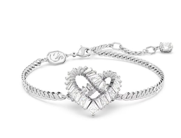 Swarovski matrix bracelet heart white rhodium plated swarovski 5648299 (1)