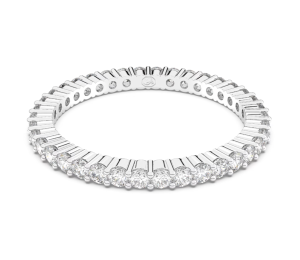 Swarovski vittore ring round cut white rhodium plated swarovski 5655705